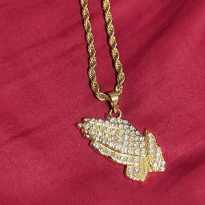 Praying hands Gold Plated Chain 18K